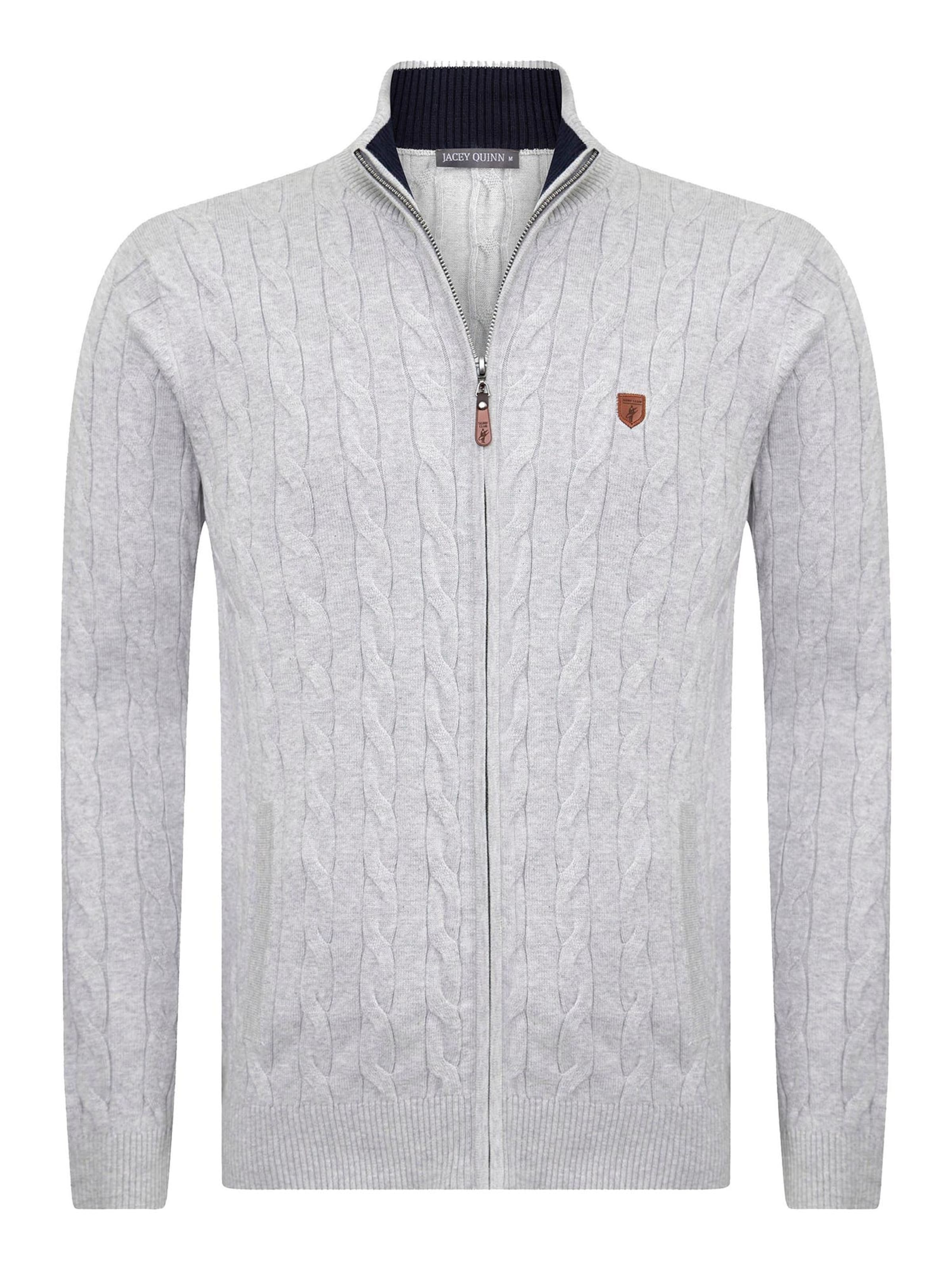 Jacey Quinn Плетена жилетка в сиво: отпред