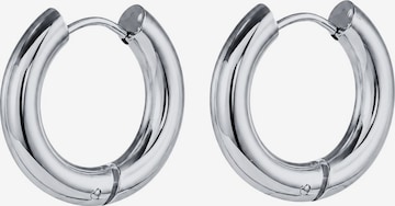 Orecchini 'Creolen Chunky Edelstahl' di Fräulein Wunder in argento: frontale