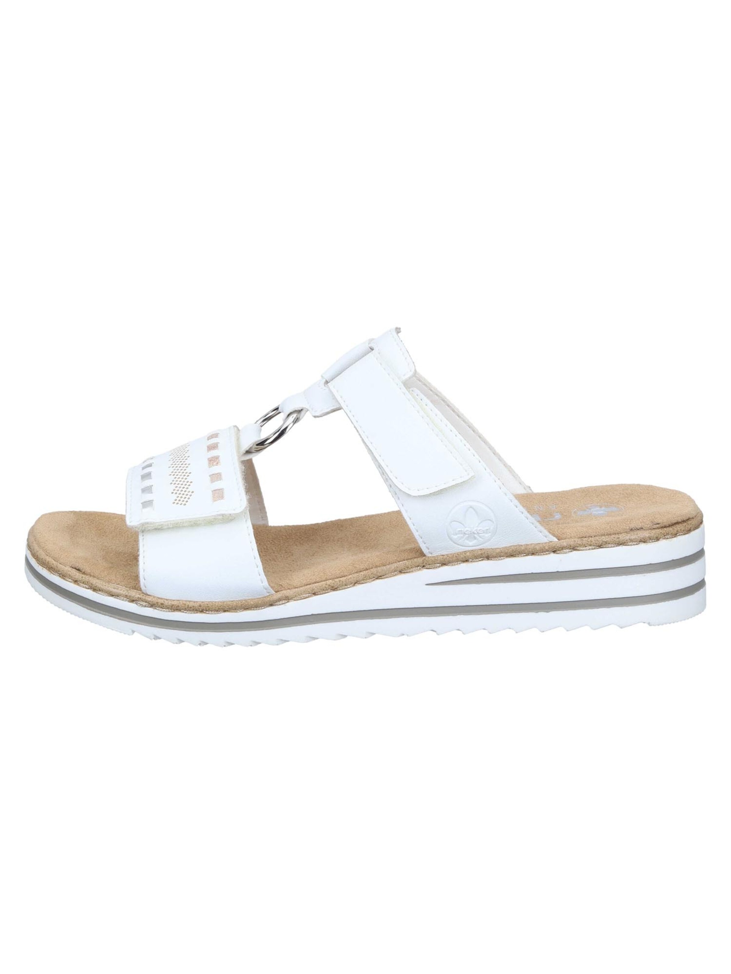 Rieker Mules 'Basic' in White: front