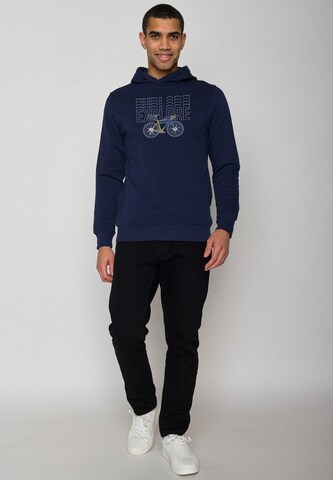 GREENBOMB Sweatshirt 'Bike Gravel' in Blue