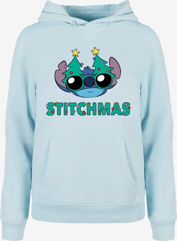 ABSOLUTE CULT Sweatshirt 'Lilo And Stitch - Stitchmas Glasses' in Blau: predná strana
