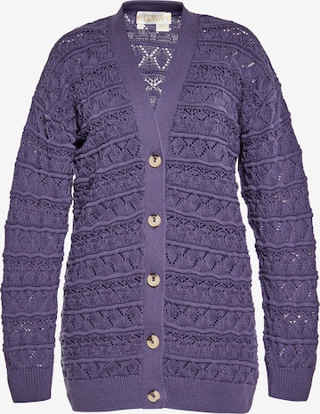 Gaya Knit Cardigan in Purple: front