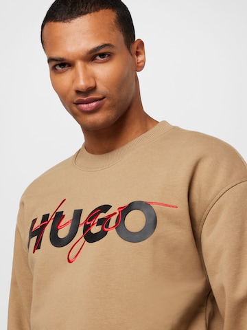 HUGO Red - Sweatshirt 'Droyko' em castanho