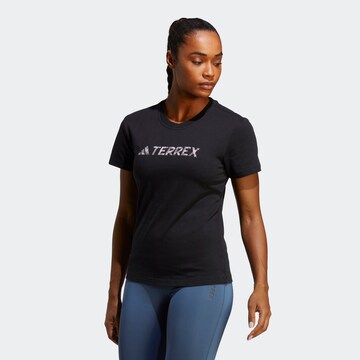 ADIDAS TERREX Funkční tričko 'Classic' – černá: přední strana