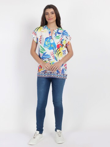 VICCI Germany Blusentop mit Tunikakragen in Mischfarben: Vorderseite