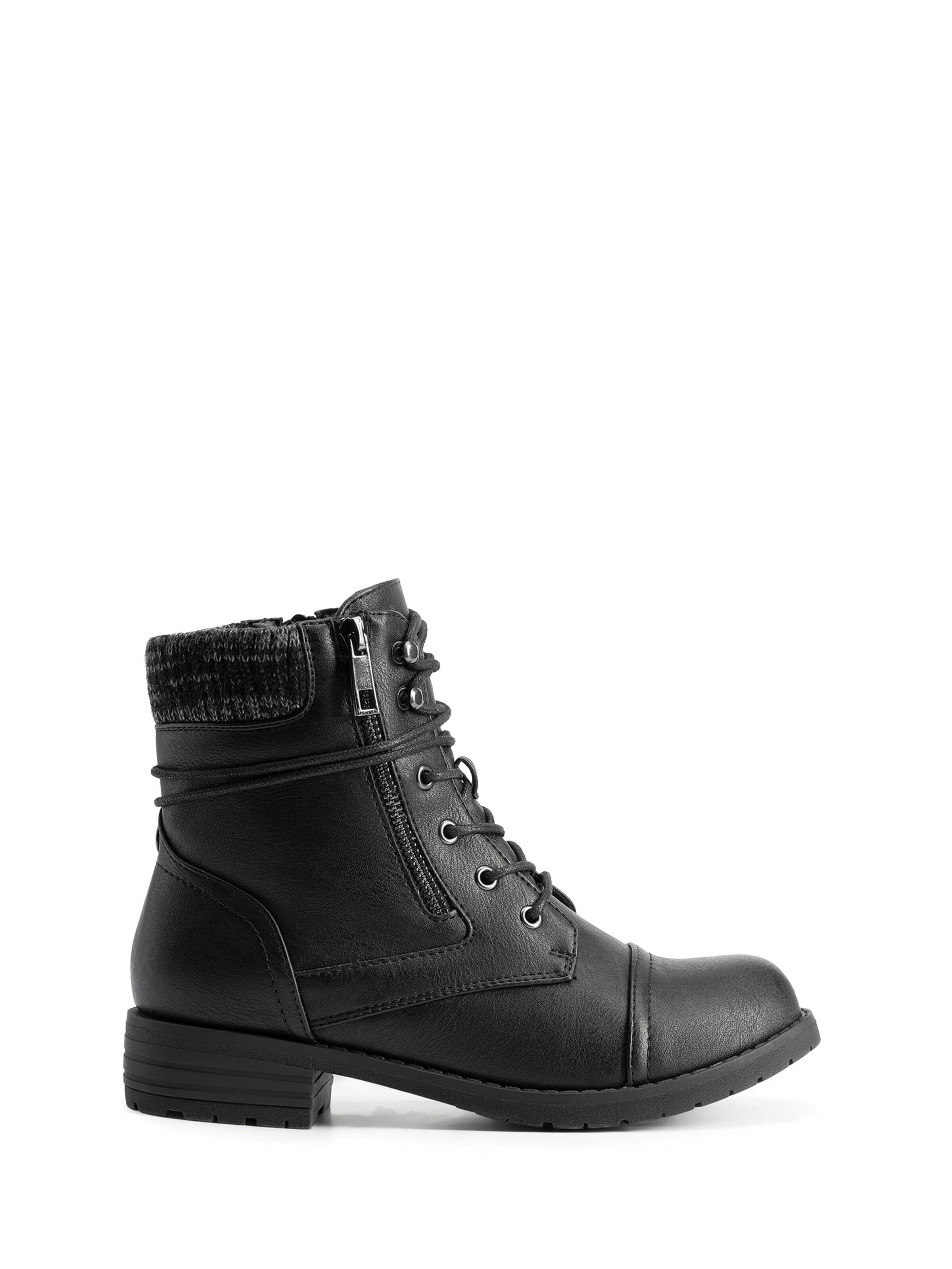 Dream Pairs Lace-Up Ankle Boots in Black