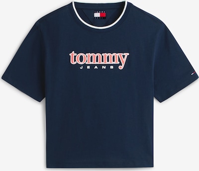 Marškinėliai iš Tommy Jeans, spalva – tamsiai mėlyna jūros spalva / ryškiai raudona / balta, Prekių apžvalga