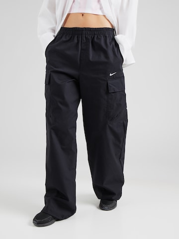 Nike Sportswear Loose fit Cargo Pants 'Essential' in Black: front