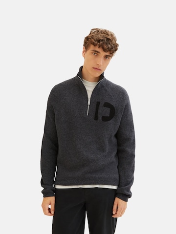 TOM TAILOR DENIM Pullover i sort