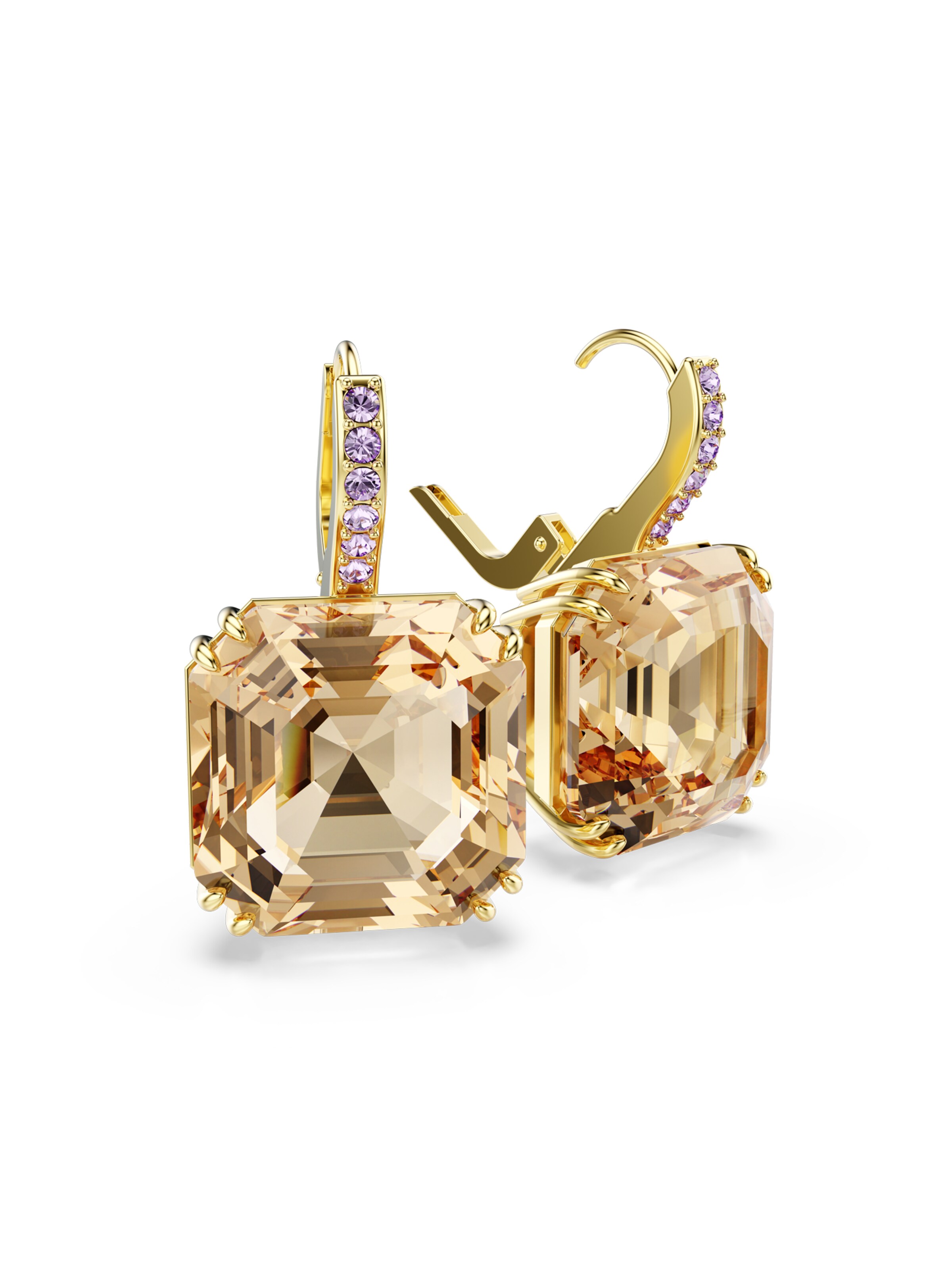 Boucles d'oreilles 'Millenia' Swarovski en marron