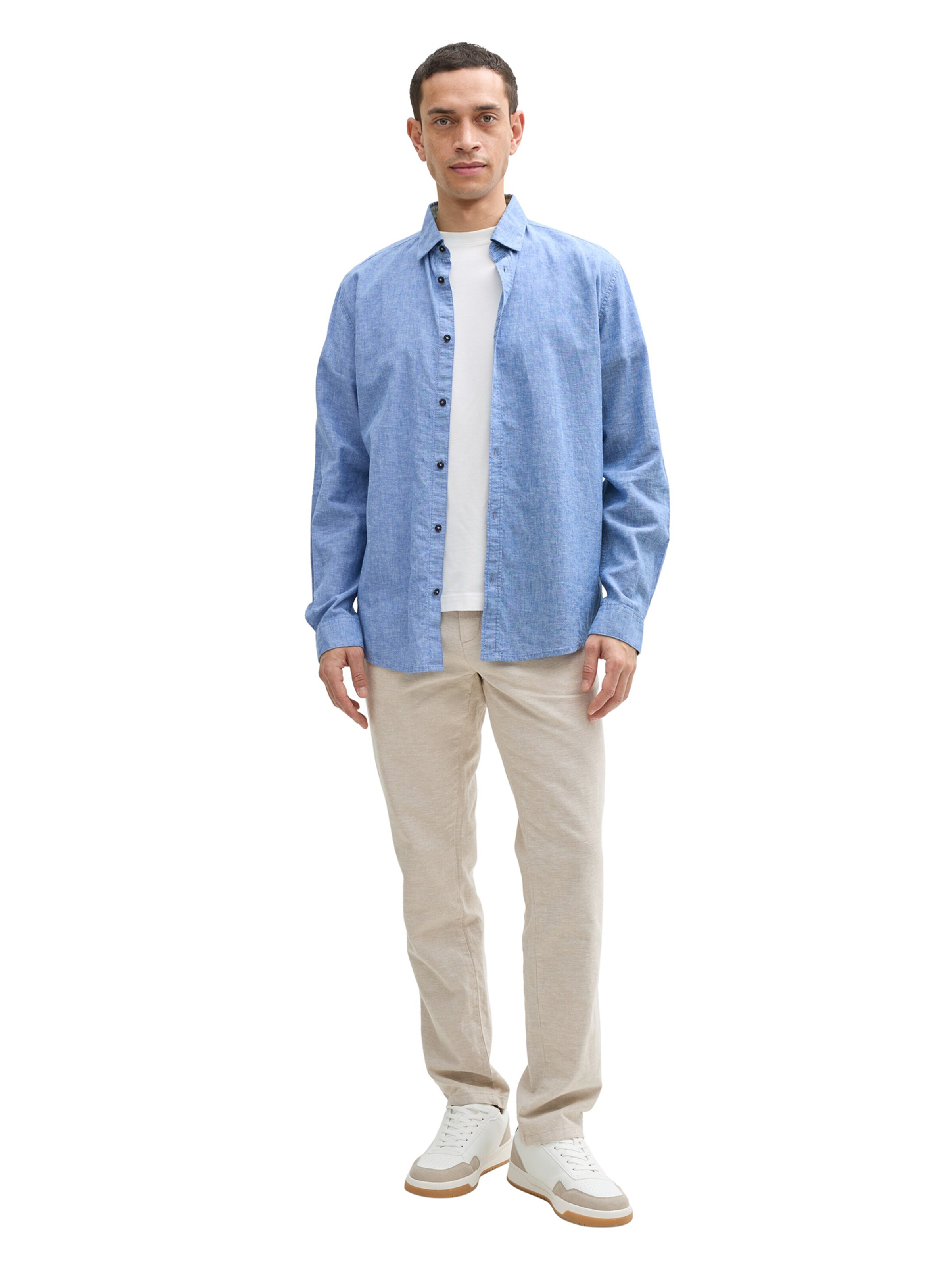 TOM TAILOR Regular Fit Skjorte i blå