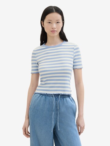 T-shirt TOM TAILOR DENIM en bleu : devant