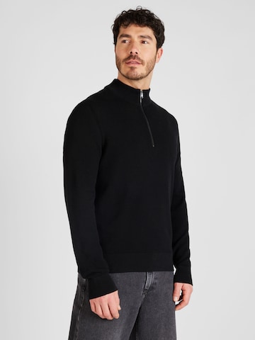 BOSS Black Пуловер 'EBRANDO-P' в черно: отпред
