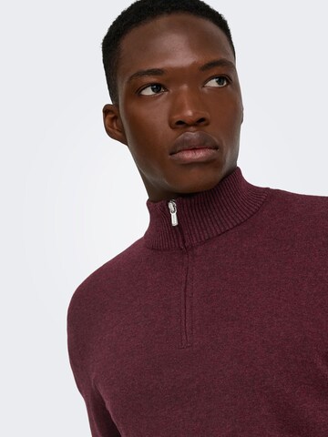 Pullover 'ONSLoui' di Only & Sons in rosso
