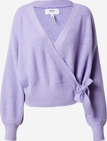 Cardigan 'MALENA' OBJECT en violet : devant