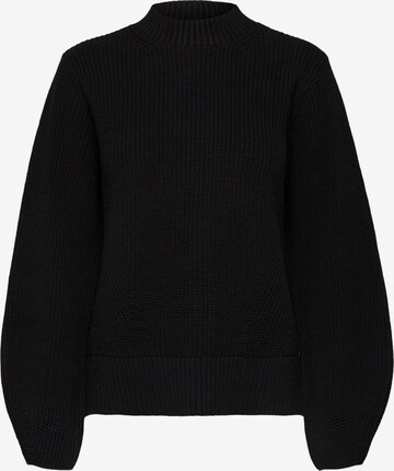 Pull-over 'Leslie' Selected Femme Petite en noir : devant