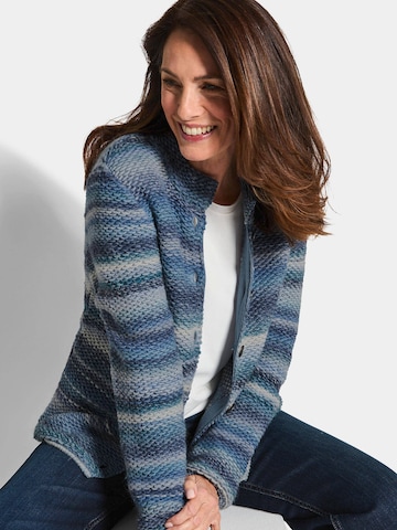 Goldner Strickjacke in Blau