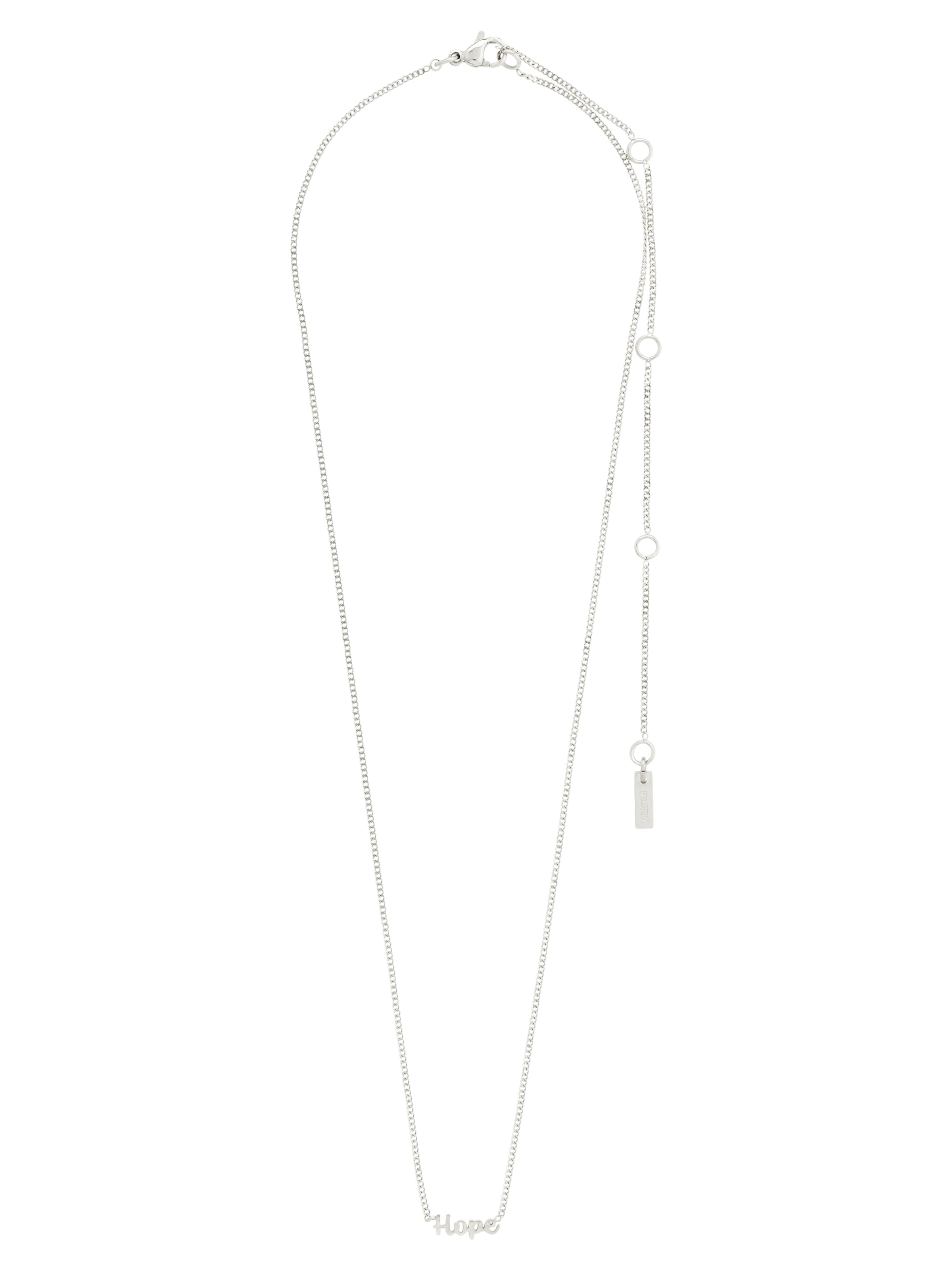 Collana 'Love Tag' di Pilgrim in argento: frontale