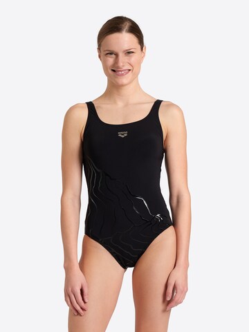 ARENABustier Kupaći kostim za oblikovanje 'BODYLIFT LUISA C-CUP' - crna boja: prednji dio