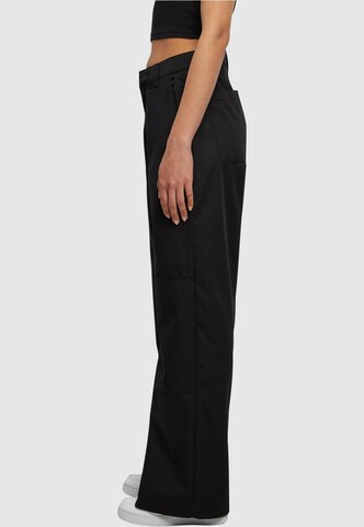 Urban ClassicsWide Leg/ Široke nogavice Hlače - crna boja
