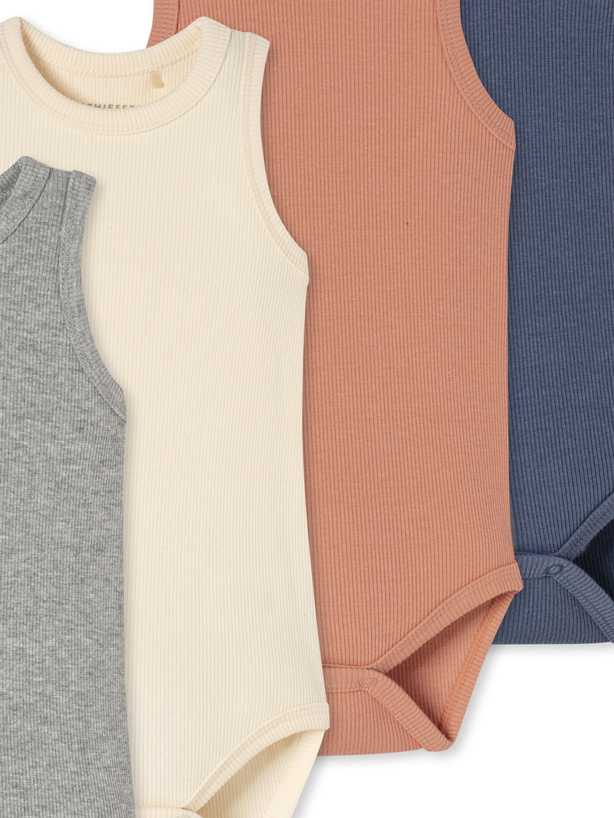 SCHIESSER Rompertje/body ' Double Rib ' in Blauw