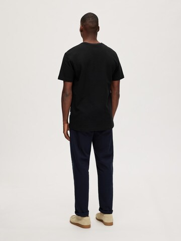 SELECTED HOMME T-Shirt 'CAMP' in Schwarz