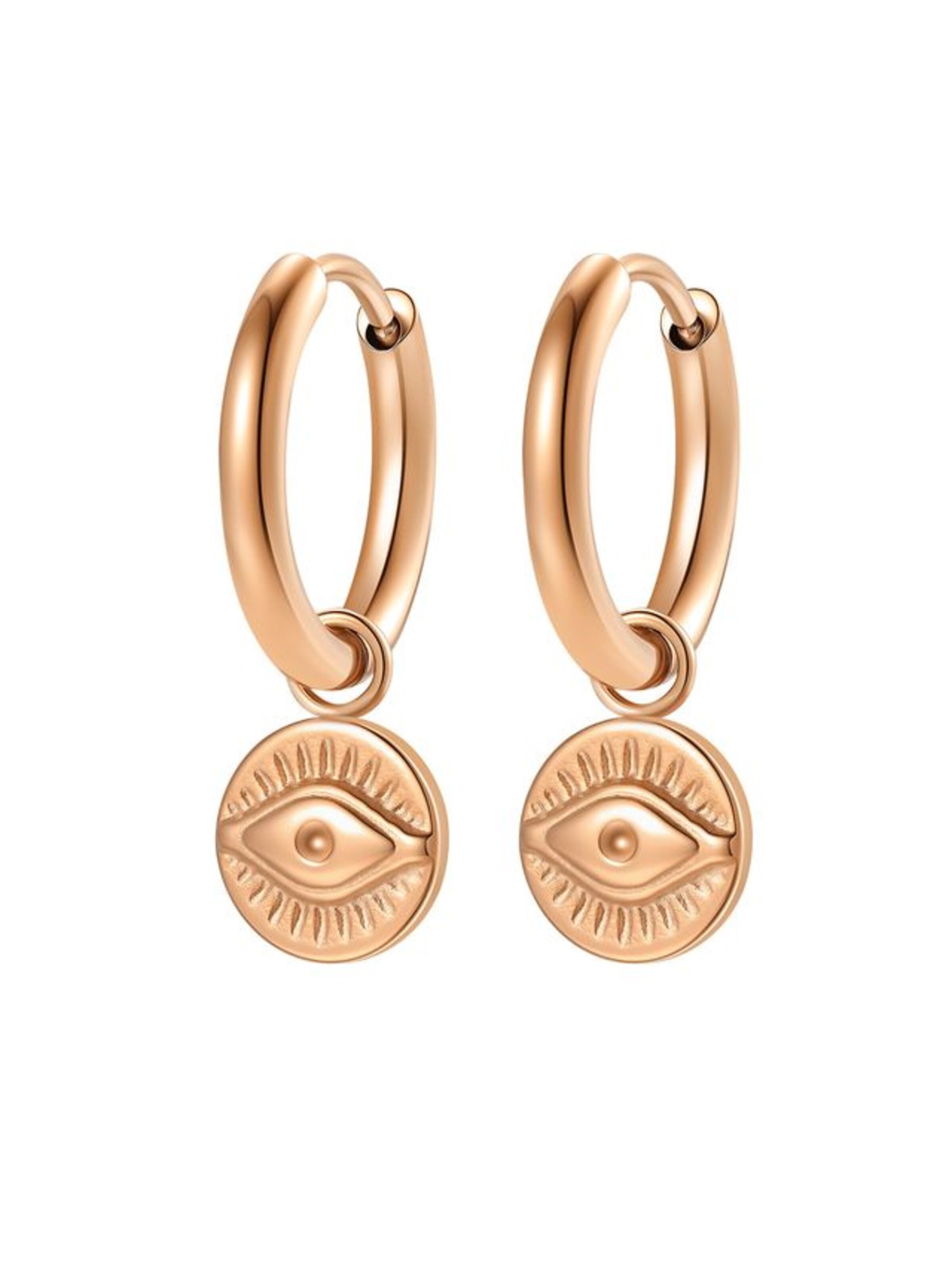 Hey Happiness Oorbellen 'Lucky Gaze' in Goud: voorkant