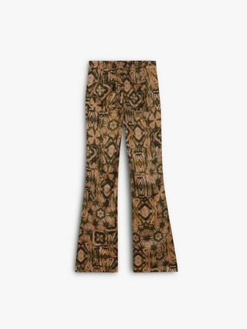 Scalpers Flared Trousers in Brown