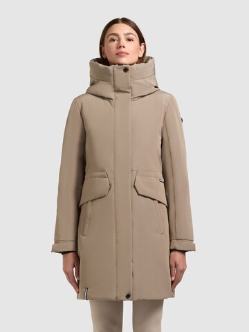 khujo Wintermantel 'Sina' in Beige: voorkant