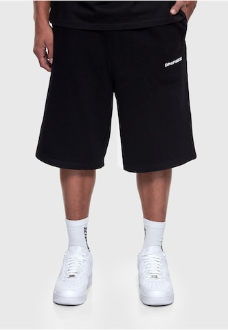 Dropsize Loose fit Trousers in Black: front