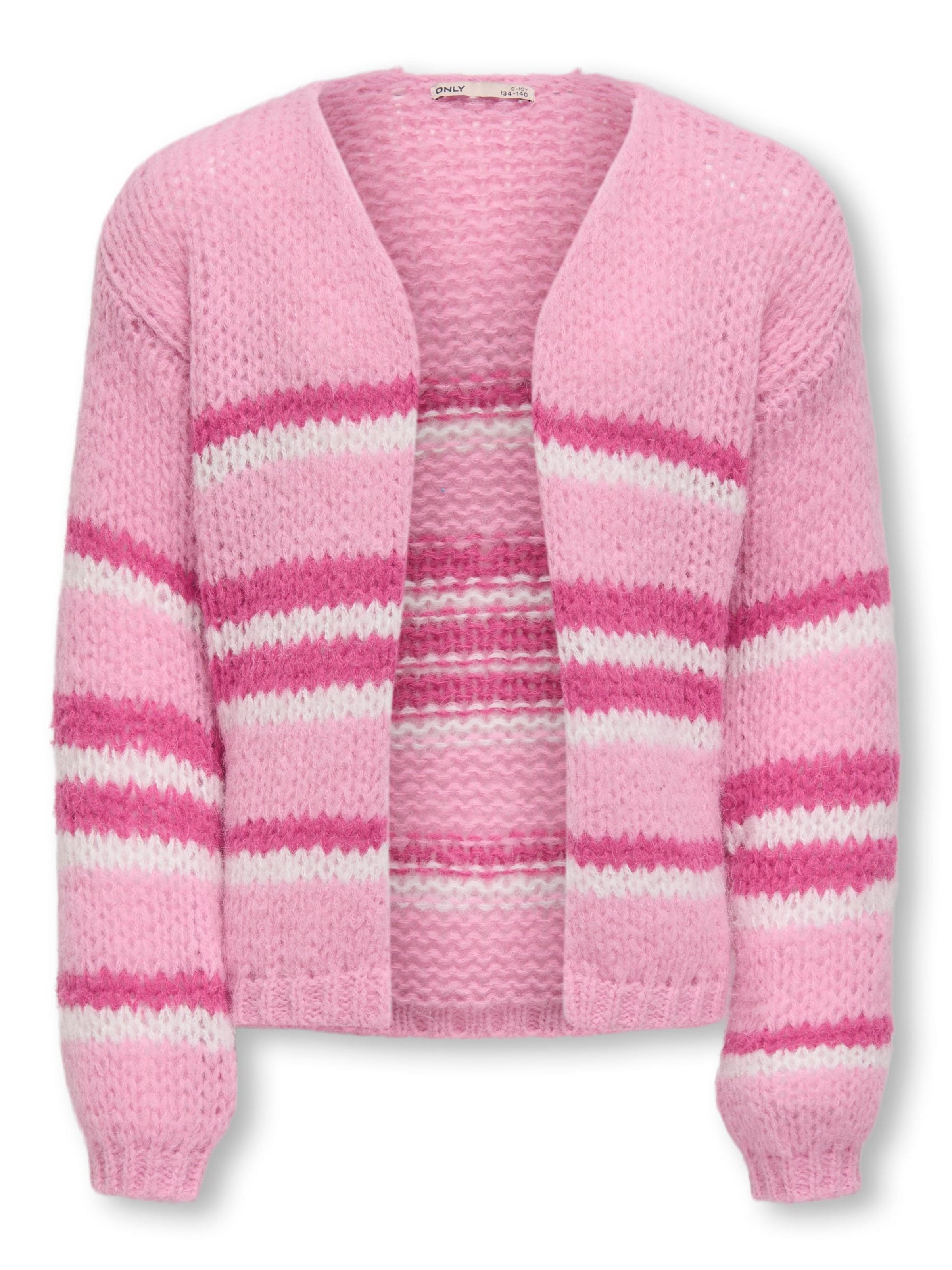 ONLY GIRLS Gebreid vest 'KOGNordic' in Roze: voorkant
