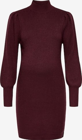 Only Maternity Dress in Red: front