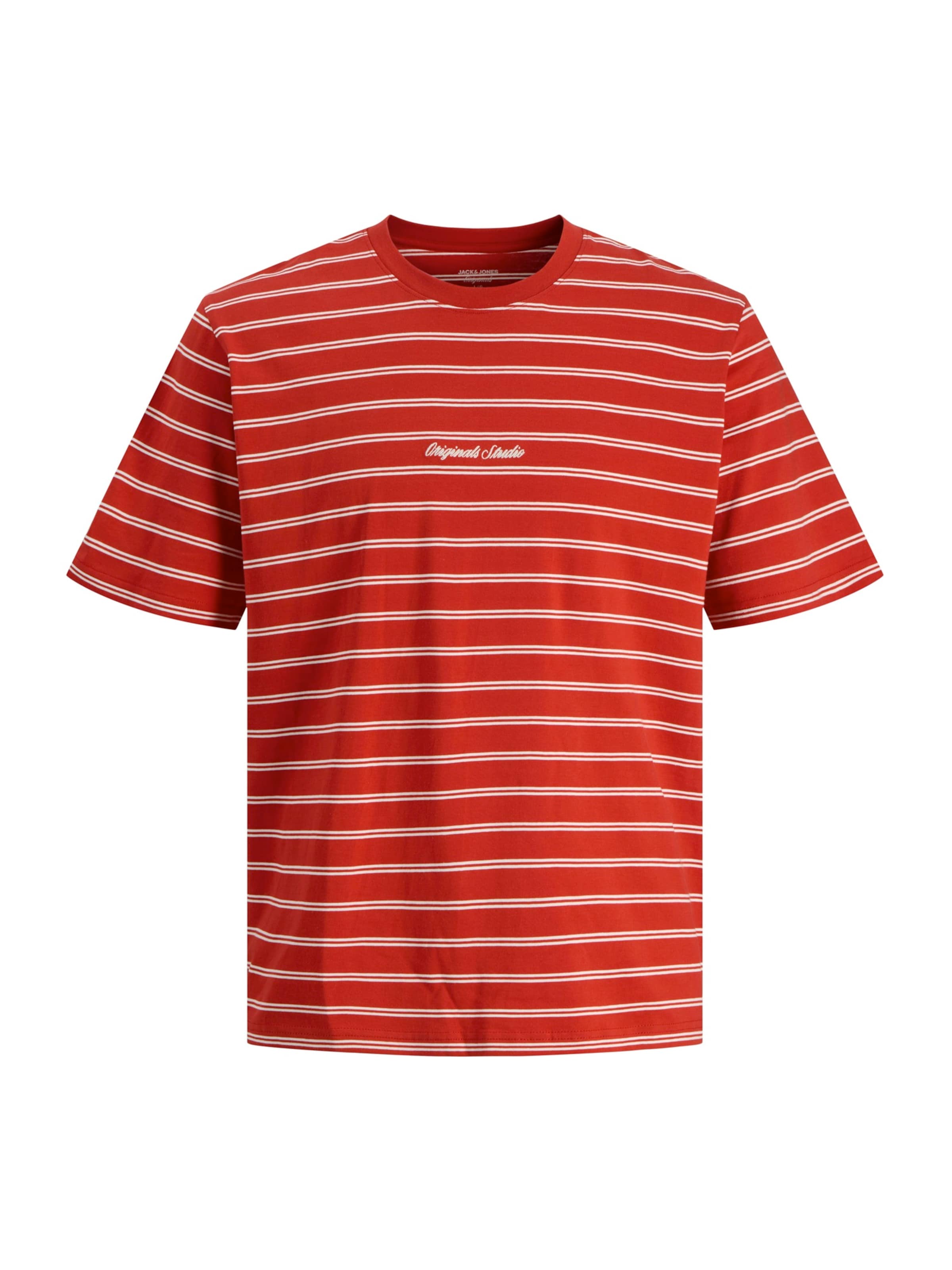 Tricou 'JORNORREBRO' de la JACK & JONES pe roșu: față