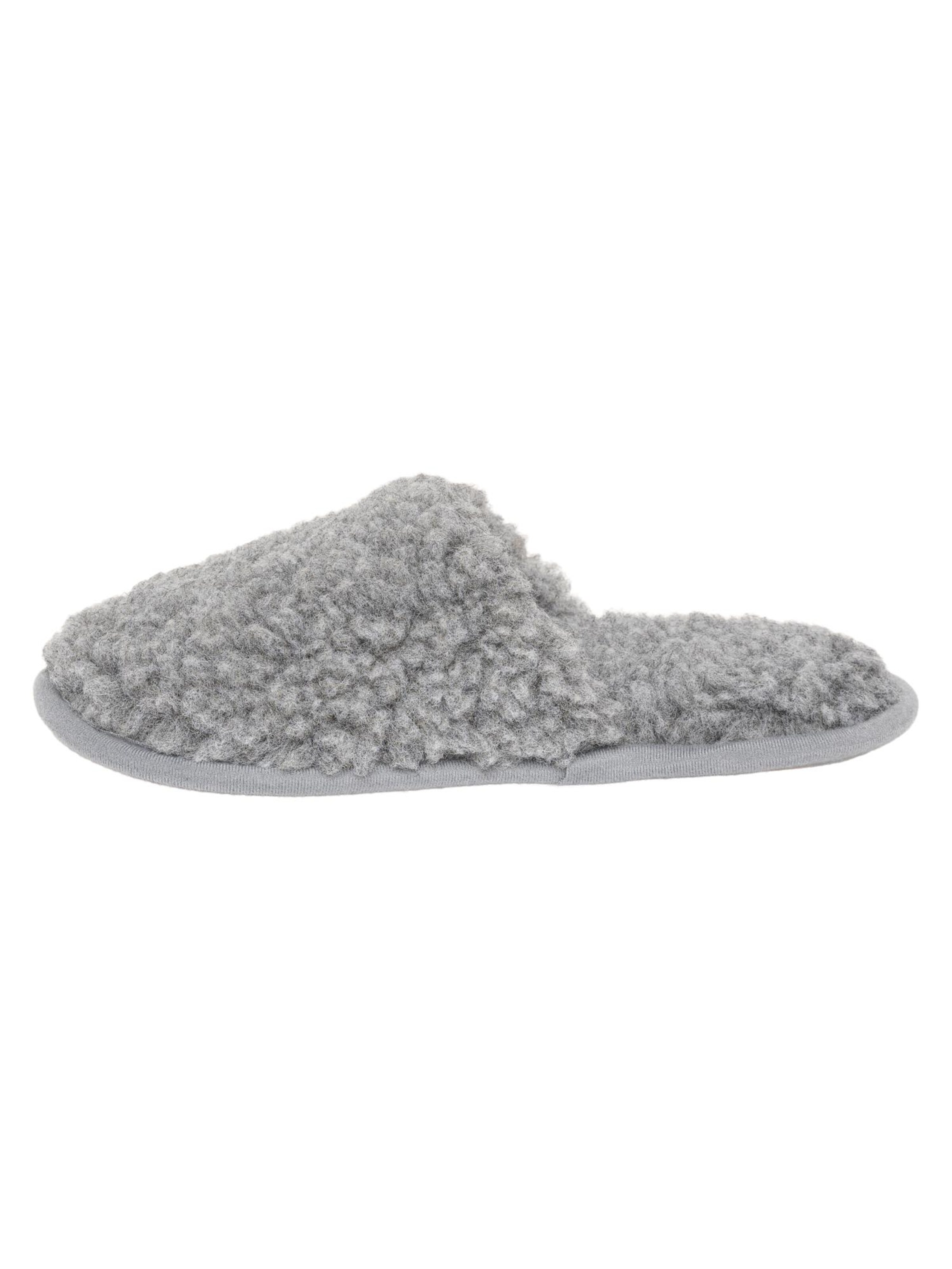 Gottstein Huisschoenen 'Curly Wool' in Grijs: voorkant