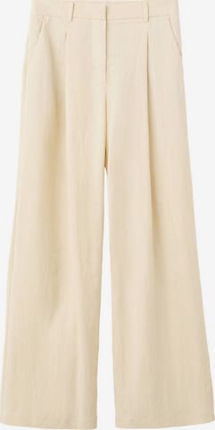 MANGOWide Leg/ Široke nogavice Hlače na crtu 'Bonnie' - bež boja: prednji dio
