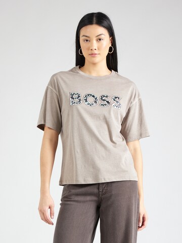 BOSS Shirt 'EVINA' in Grijs: voorkant