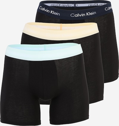 XS dydžio Boxer trumpikės iš Calvin Klein Underwear, spalva – dangaus žydra / tamsiai mėlyna / pastelinė geltona / juoda, Prekių apžvalga
