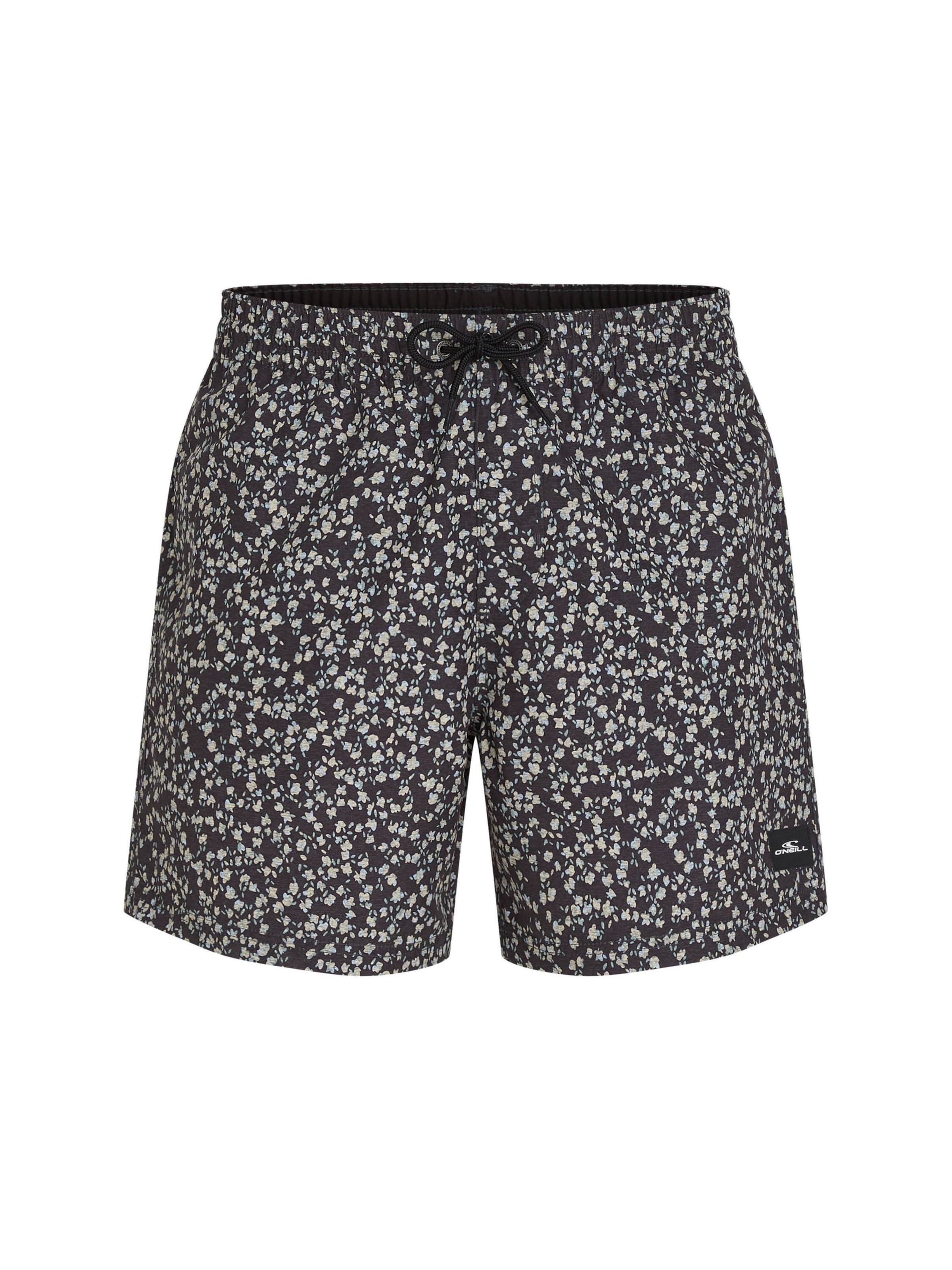 O'NEILL Kratke kopalne hlače 'O'neill Print 16' | črna barva: sprednja stran