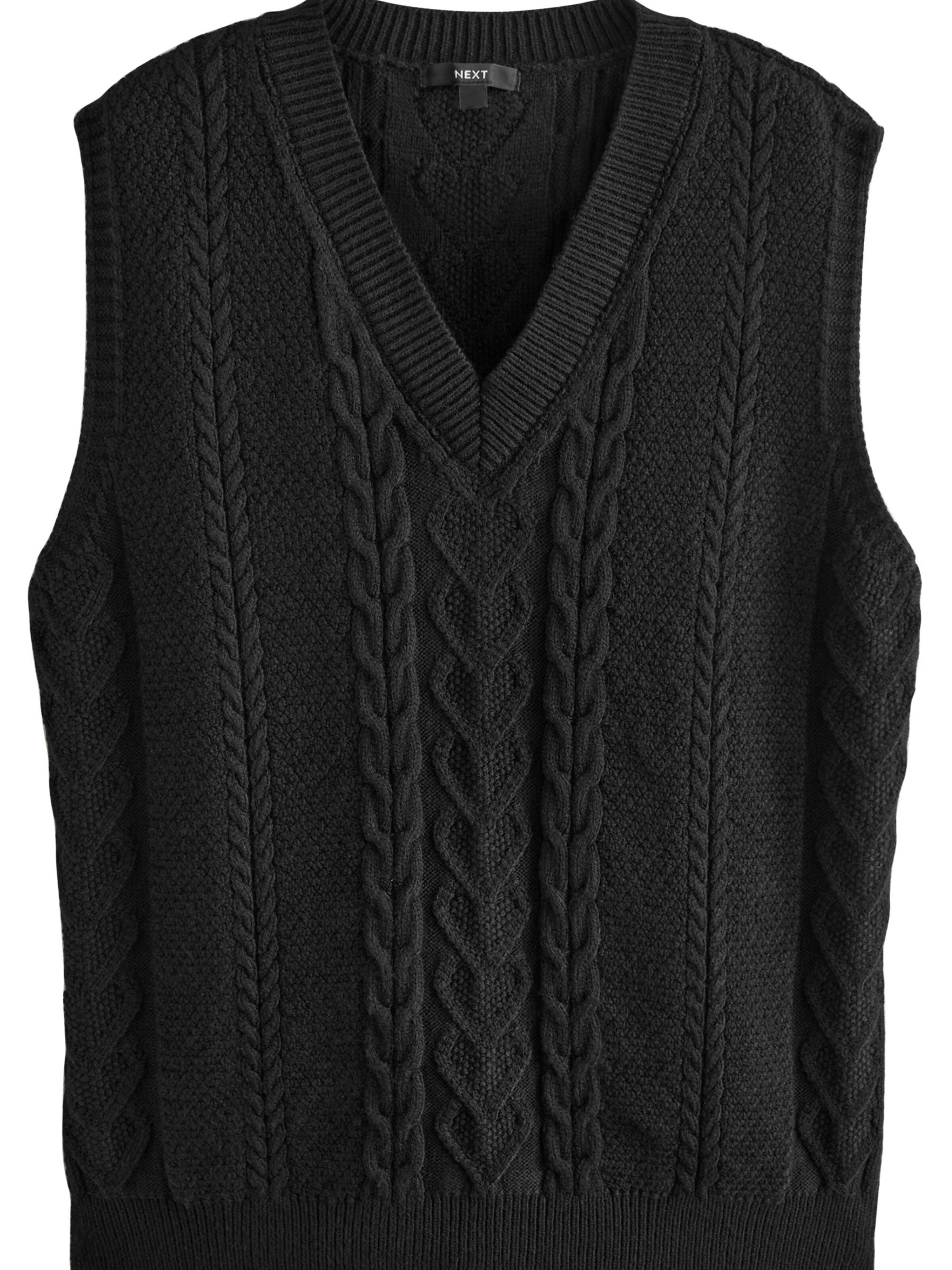 juoda Next Megzta palaidinė be rankovių: priekis