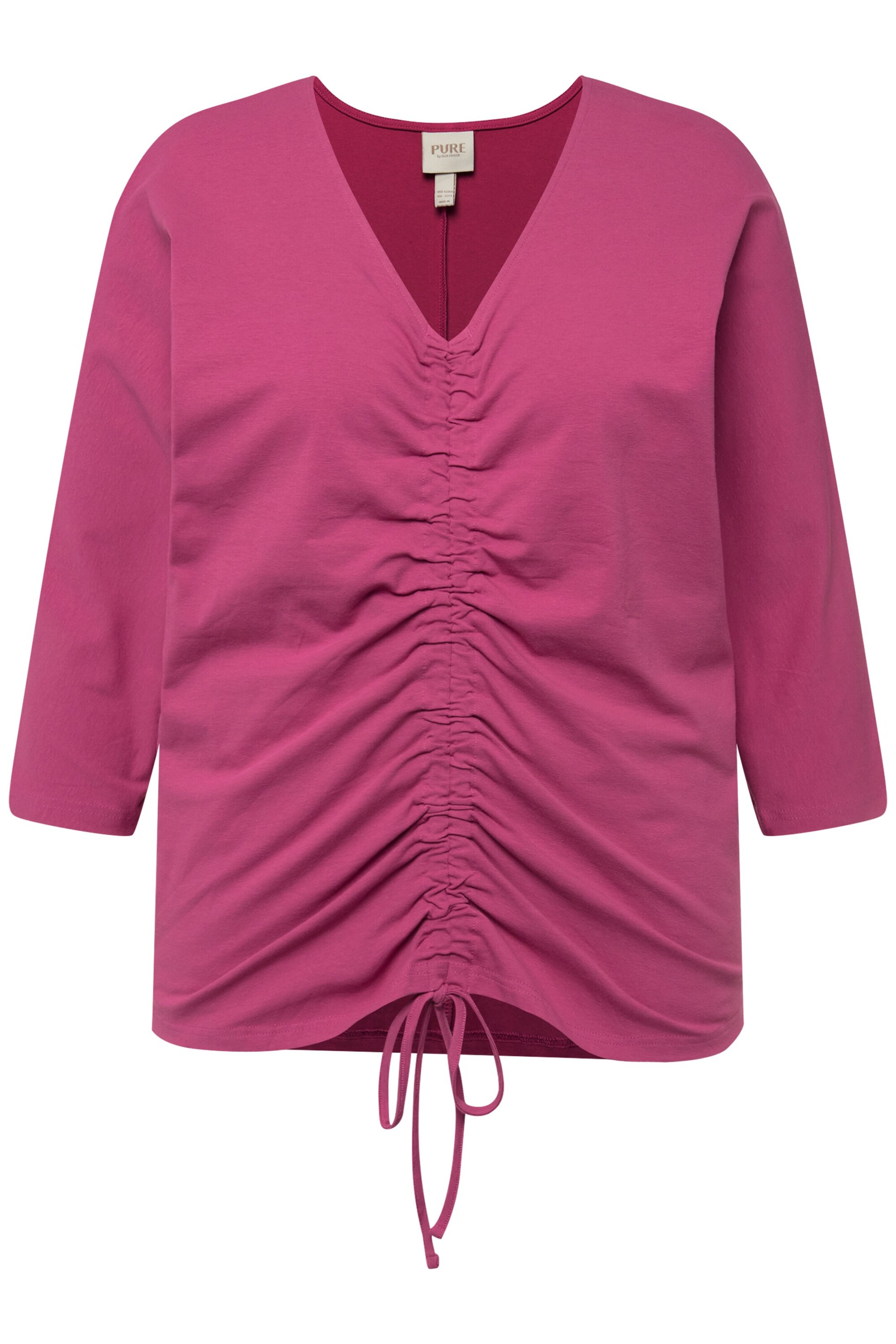 T-shirt Ulla Popken en rose : devant