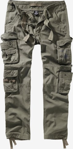BranditSlimfit Cargo hlače - zelena boja: prednji dio