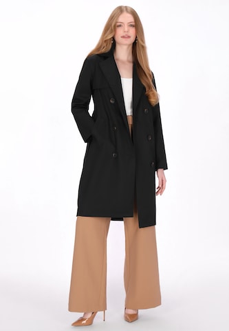 DreiMaster Klassik - Sobretudo meia-estação em preto