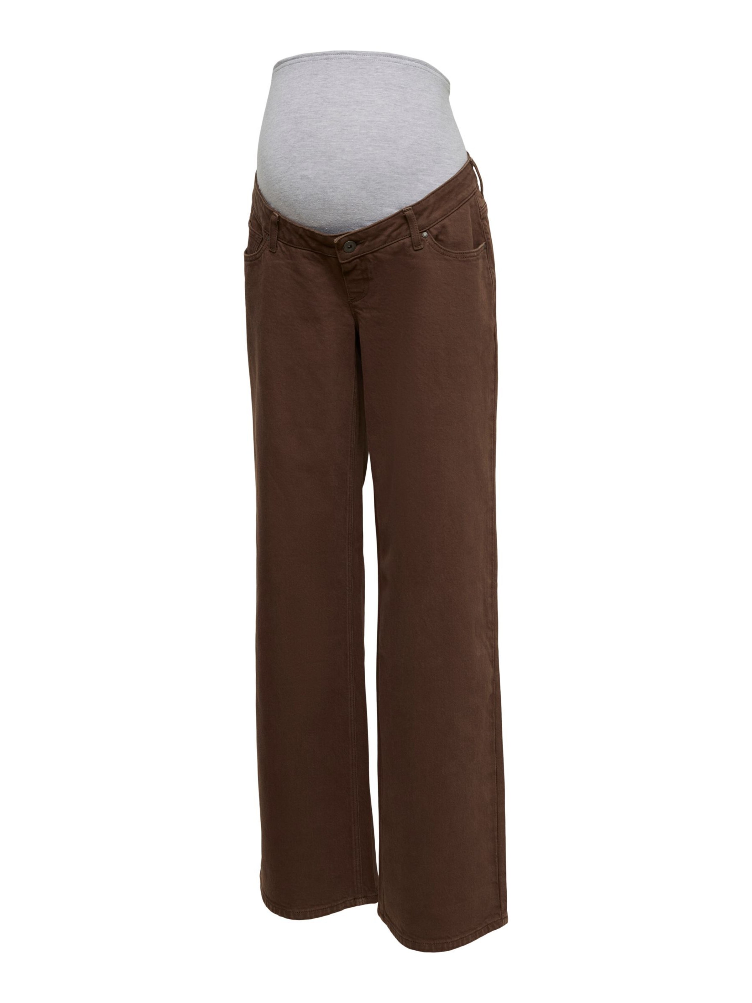 MAMALICIOUS Wide leg Jeans 'MLMAlaga' i brun: framsida