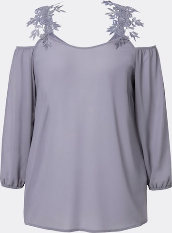 MIAMODA Blouse in Grey: front