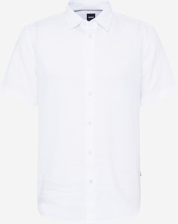 BOSS Black - Regular Fit Camisa 'Ross' em branco: frente