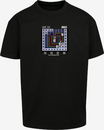 F4NT4STIC Shirt 'Level 45 Millie Mollie C64 Retro Gaming SEVENSQUARED' in Schwarz: predná strana