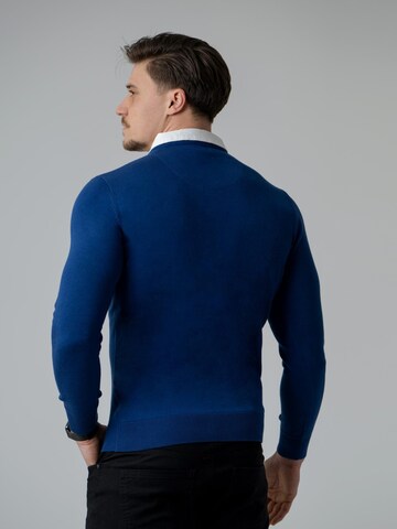 PANTONECLO Sweater 'Pantoneclo Men’s Mock Sweater' in Blue
