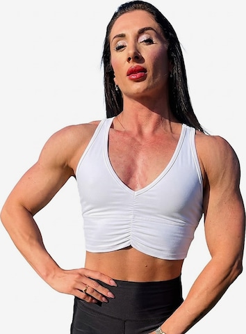 LUXFEELSportski top 'Top Adela' - bijela boja: prednji dio