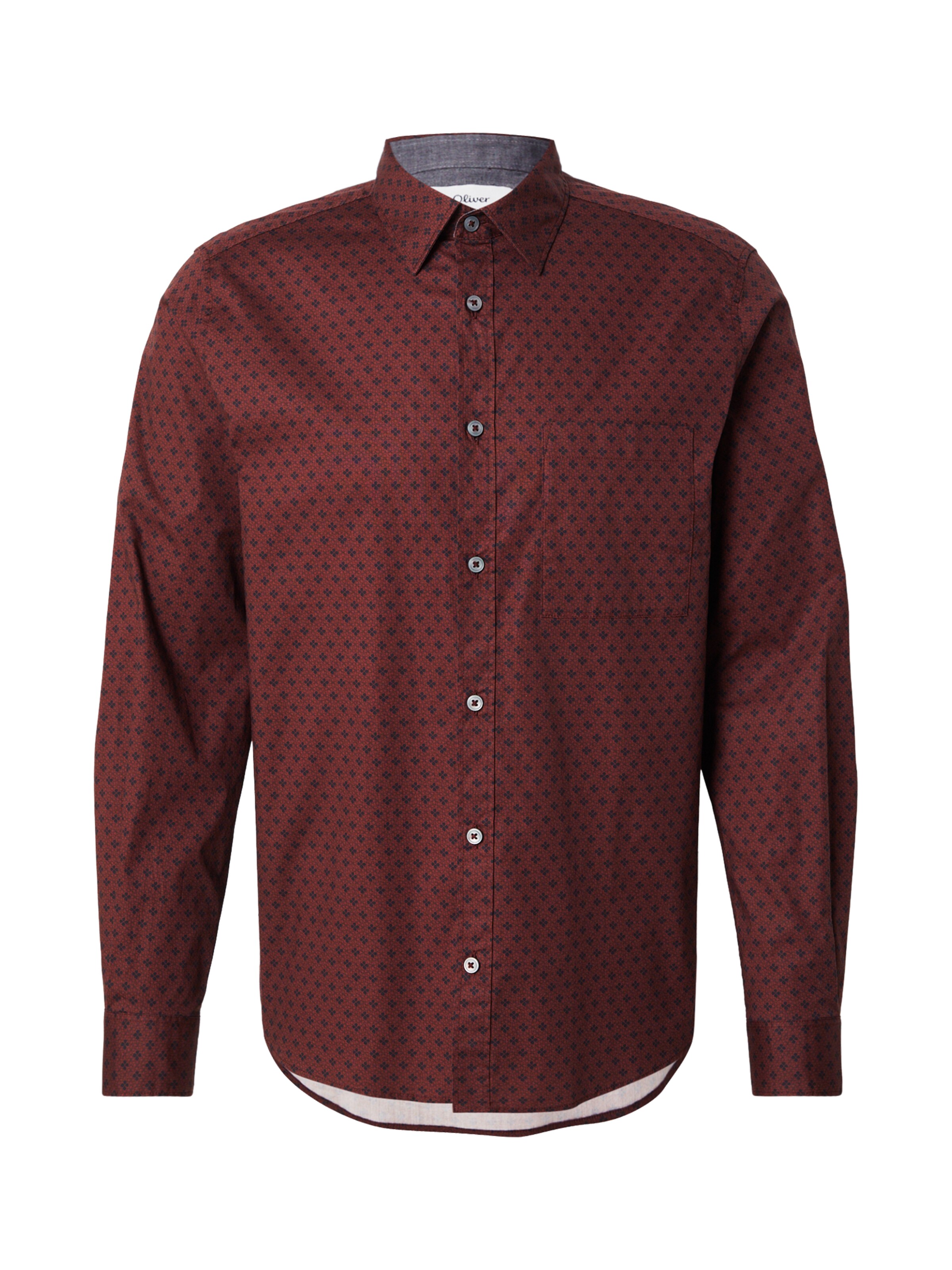 s.Oliver Regular fit Button Up Shirt in Red: front