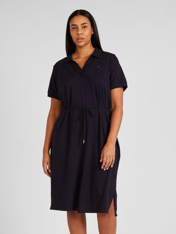 Tommy Hilfiger Curve - Vestido em azul: frente